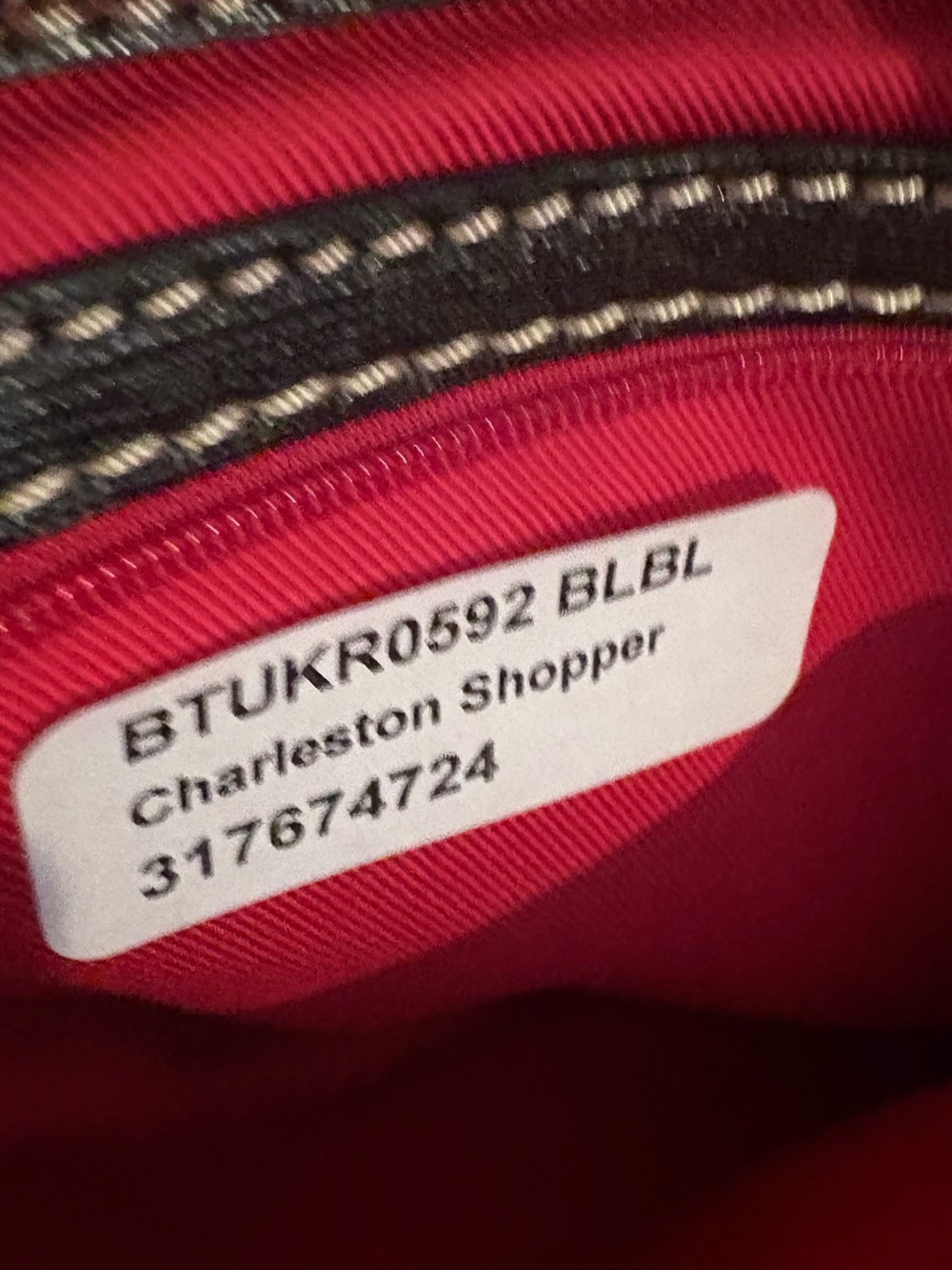 Dooney & Bourke Charleston Shopper Tote buffalo check black and white NWT - Picture 3 of 6